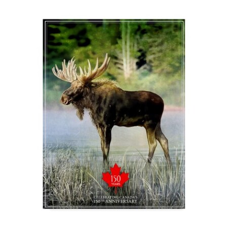 Trademark Fine Art Old Red Truck 'Moose Canada' Canvas Art, 14x19 ALI21540-C1419GG